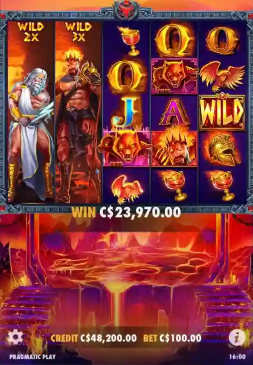 Zues vs Hades full reel wilds
